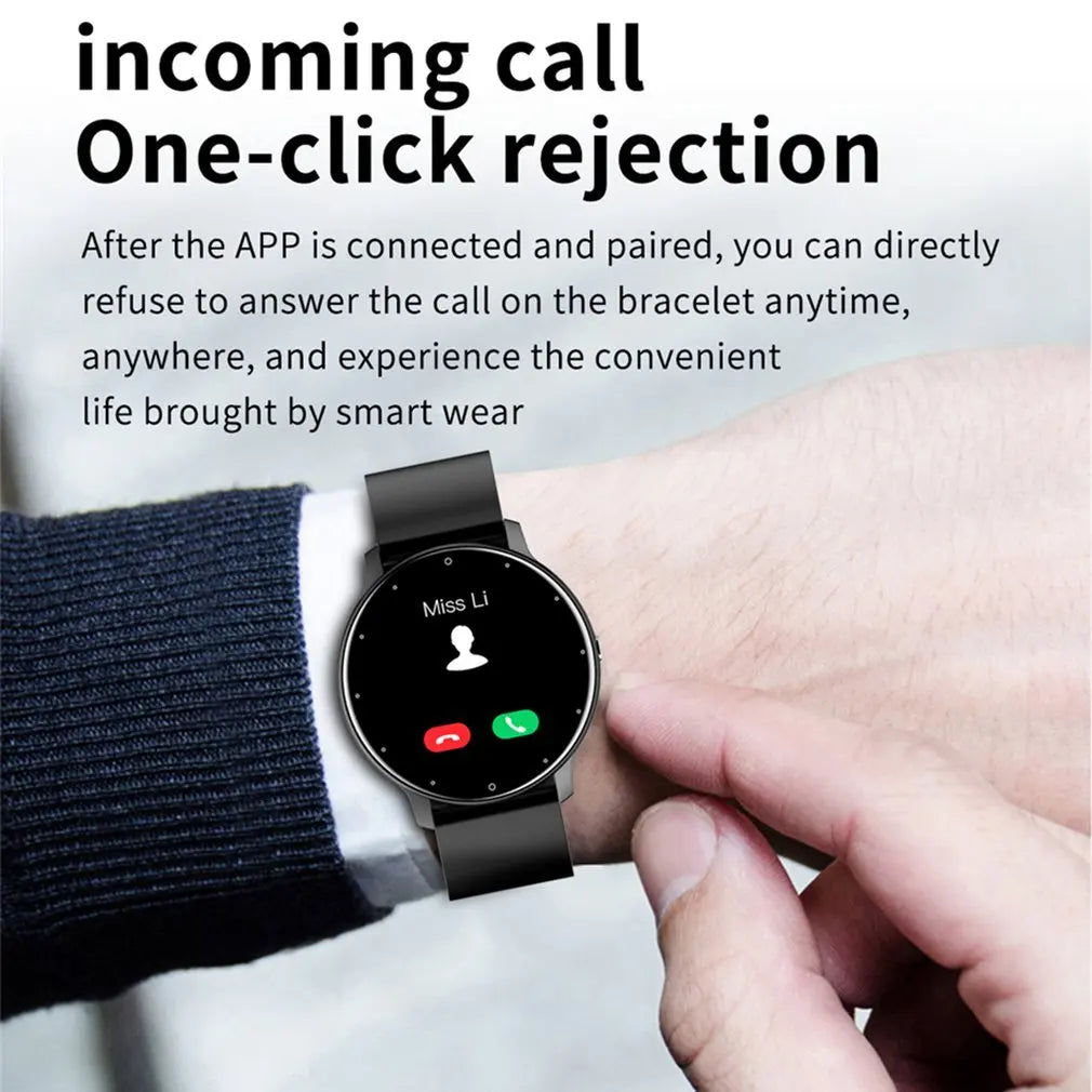 NNEOBA Smart Watch Écran Tactile Complet Tracker Fitness IP68 (Noir)