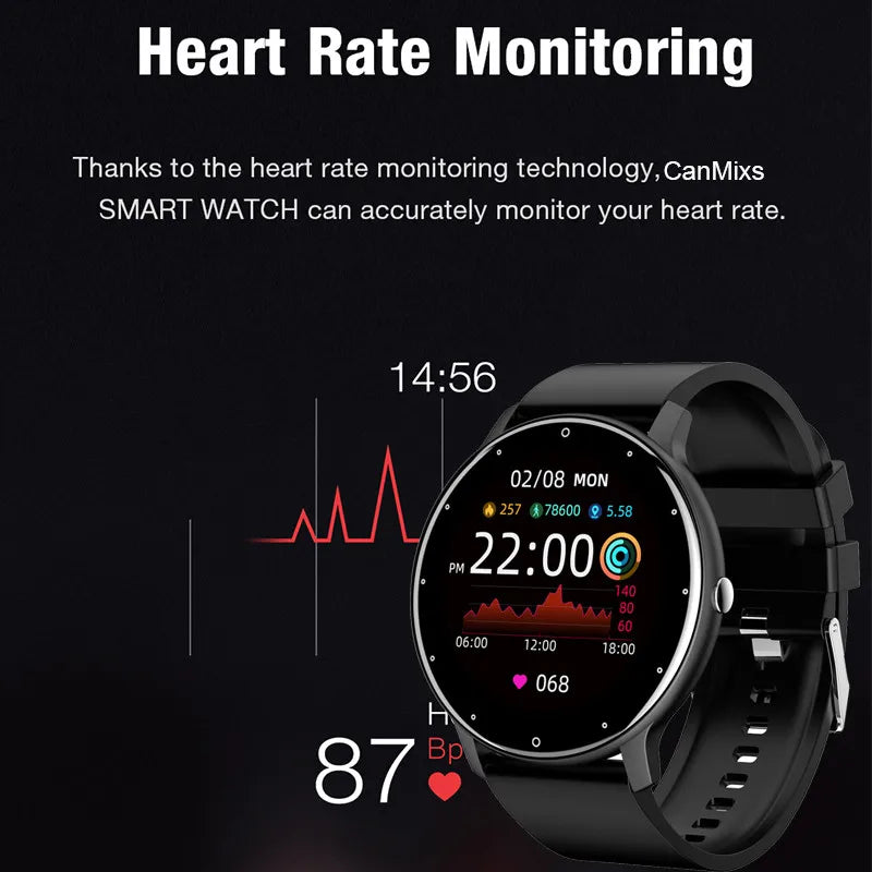 NNEOBA Smart Watch Écran Tactile Complet Tracker Fitness IP68 (Noir)