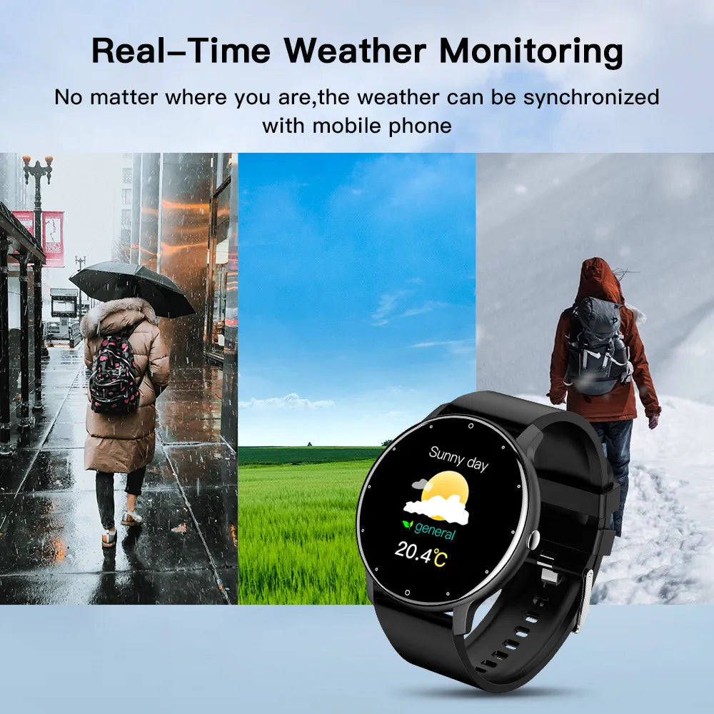 NNEOBA Smart Watch Écran Tactile Complet Tracker Fitness IP68 (Noir)