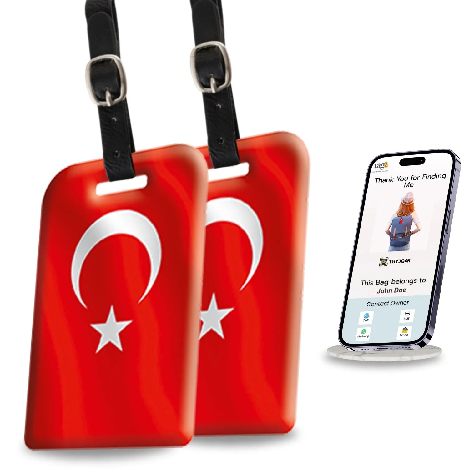 L'étiquette de bagage intelligente - Turkey Flag